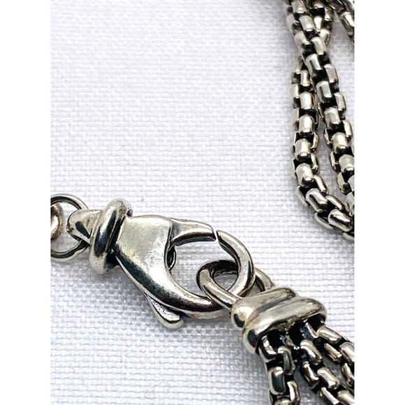 David Yurman Diamond Albion Triple Strand Pendant Necklace Pave Diamond - Picture 8 of 10